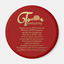 Thanksgiving - Psalm 100 Magnet