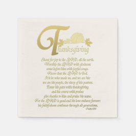 Thanksgiving - Psalm 100 Pappersservett