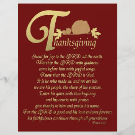 Thanksgiving - Psalm 100 Reklamblad