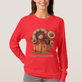 Thanksgiving pumkin kråka Helgdag femman t-shirt