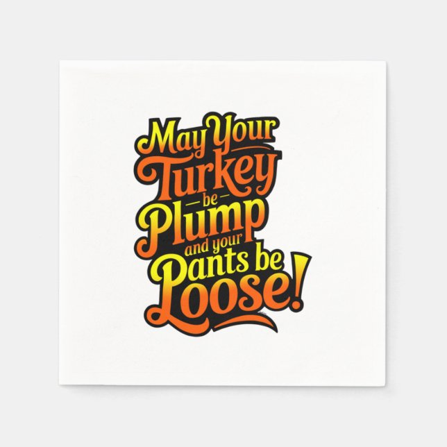 Thanksgiving, Pump Turkey, Loose Byxor, Pappersservett (Framsidan)