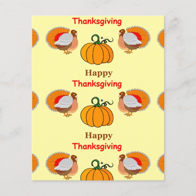 Thanksgiving pumpa och kalkon (Framsida)
