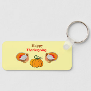 Thanksgiving pumpa och kalkon nyckelring