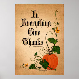 thanksgiving Pumpkin för "Allt Ge tack" Poster