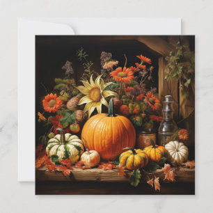 Thanksgiving Pumpkin-hälsningskort