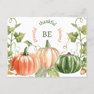 Thanksgiving Pumpkin Harvest Helg Vykort