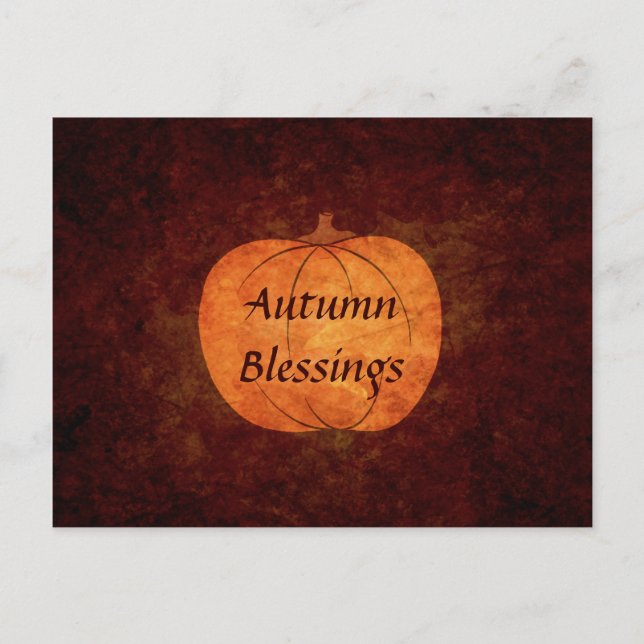 Thanksgiving pumpkin helg vykort (Framsida)