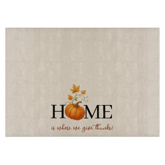 Thanksgiving Pumpkin Home är där vi Ge tackar (Framsidan)