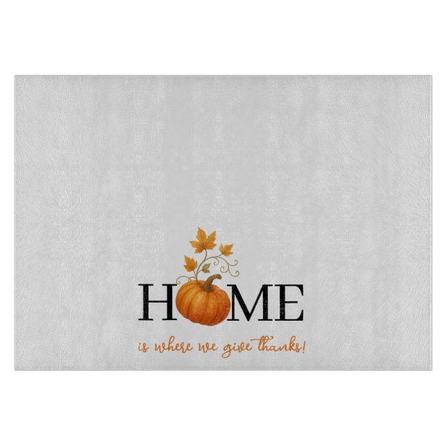 Thanksgiving Pumpkin Home är där vi Ge tackar (Framsidan)