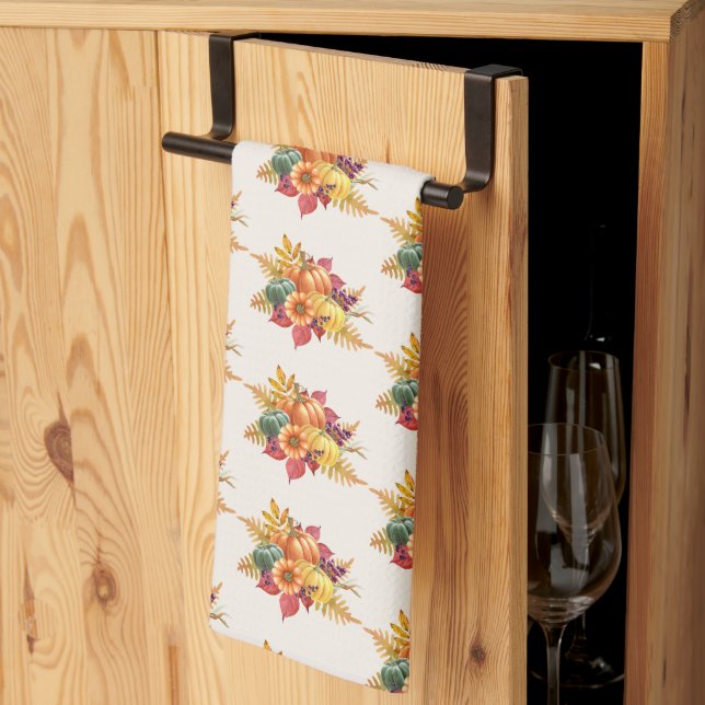Thanksgiving Pumpkin Kitchen Towel Kökshandduk (Thirds Fold)