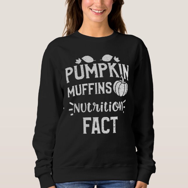 Thanksgiving Pumpkin Muffins Nutrition Fact Pumpki T Shirt (Framsida)