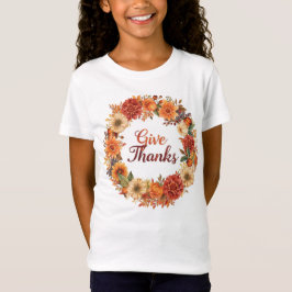 Thanksgiving Pumpkin och blommor hösten T Shirt