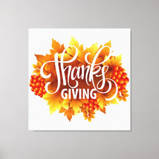 Thanksgiving Pumpkin och höst Canvastryck