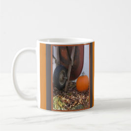 Thanksgiving Pumpkin och Wheelbarrow Kaffemugg