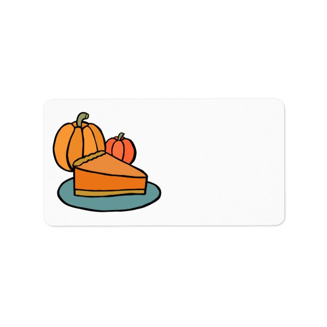 Thanksgiving Pumpkin Paj Adress Sticker Adressetikett (Framsidan)
