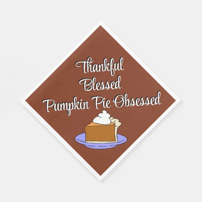 Thanksgiving Pumpkin Paj Dessert Pappersservett (Hörn)