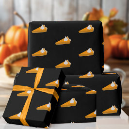 Thanksgiving Pumpkin Paj Mönster Wrapping Papper Presentpapper