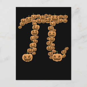 Thanksgiving Pumpkin Pi Jack o lantern Vykort