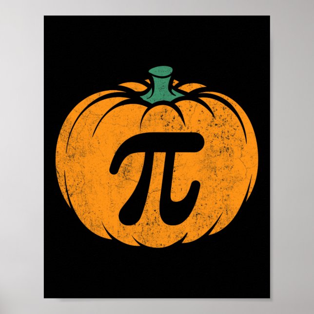 Thanksgiving Pumpkin Pi Pie Costume Math Teacher H Poster (Framsidan)