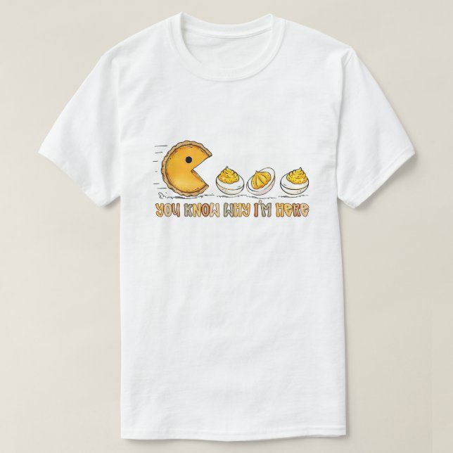 Thanksgiving Pumpkin Pie Chasing, Funny Fall Desse T Shirt (Design framsida)