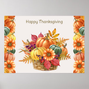 Thanksgiving Pumpkin Poster