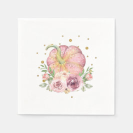 Thanksgiving Pumpkin Rosa Guld Pappersservett