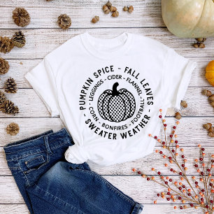 Thanksgiving Pumpkin Spice Fall Bonfire T Shirt
