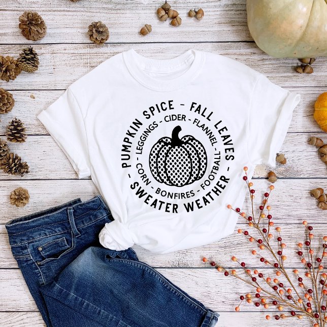 Thanksgiving Pumpkin Spice Fall Bonfire T Shirt (Skapare uppladdad)