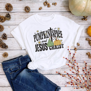 Thanksgiving Pumpkin Spice Jesus Kristus Fall T Shirt