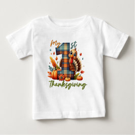 Thanksgiving Pumpkin Watercolor Höst T Shirt