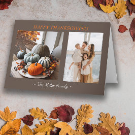 Thanksgiving Pumpkins-familjen Ge, tack redigerbar Kort