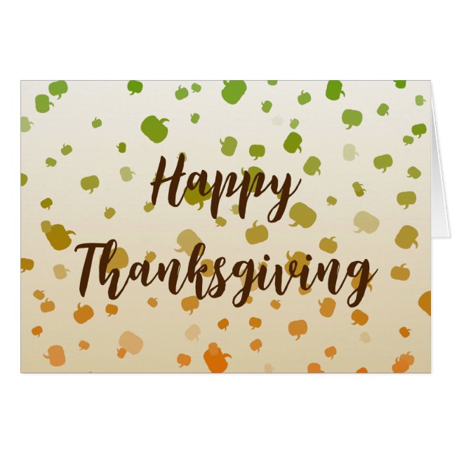 Thanksgiving Pumpkins Greeting Card Hälsningskort (Framsidan Horizontal)