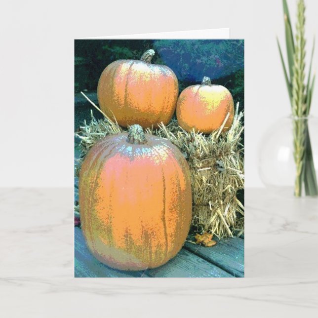 Thanksgiving Pumpkins Helgkort (Framsida)