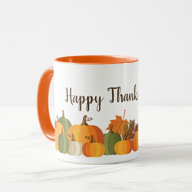 Thanksgiving Pumpkins Mugg (Framsida vänster)