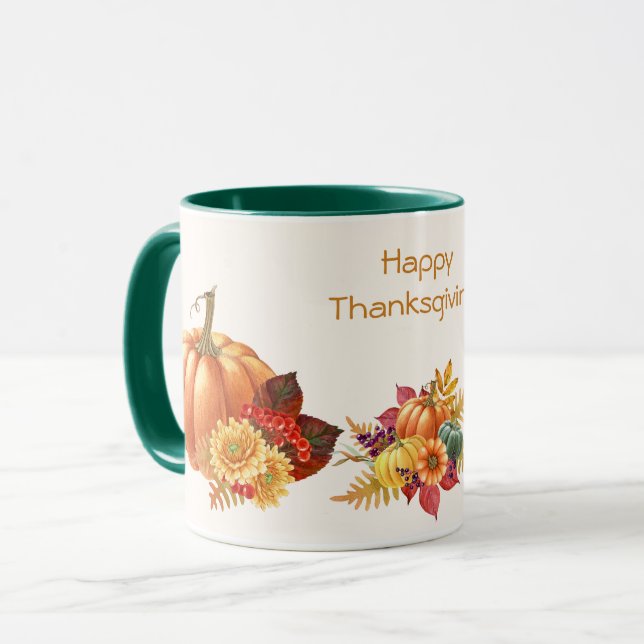 Thanksgiving Pumpkins Mugg (Framsida vänster)