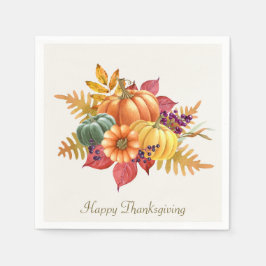 Thanksgiving Pumpkins Napkin Pappersservett