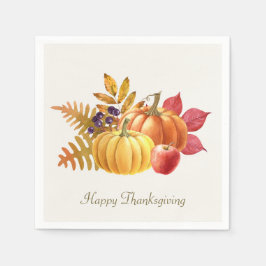 Thanksgiving Pumpkins Napkin Pappersservett