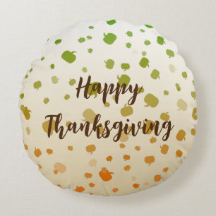 Thanksgiving Pumpkins Rund Kudde