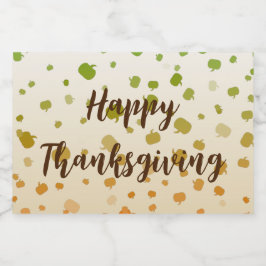 Thanksgiving Pumpkins Spritflaskor Etikett