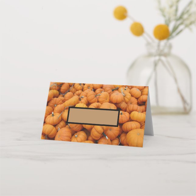 Thanksgiving pumpor placeringskort (Framsida)