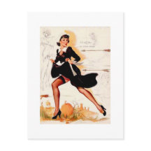 Thanksgiving Quaker Girl Pin Up Girl