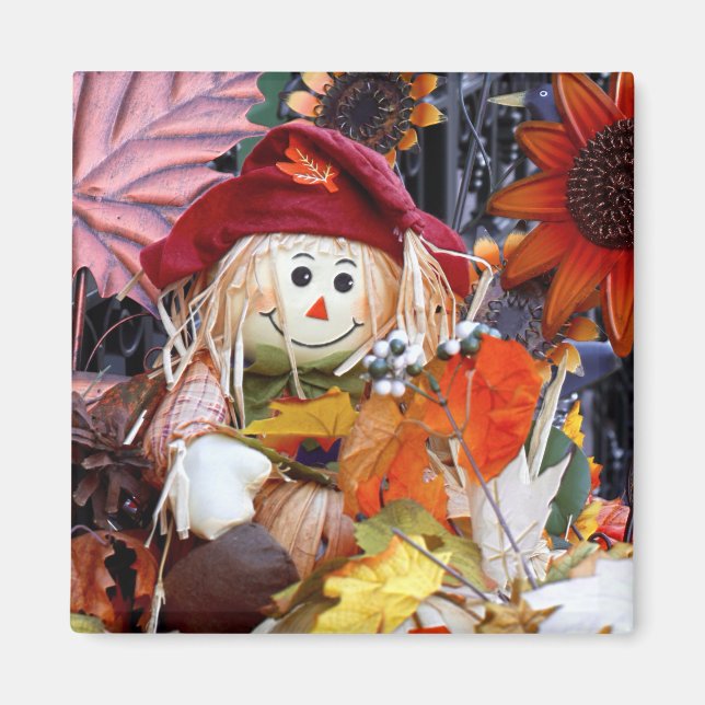 Thanksgiving Rag Doll från höstskördescenen Magnet (Framsidan)