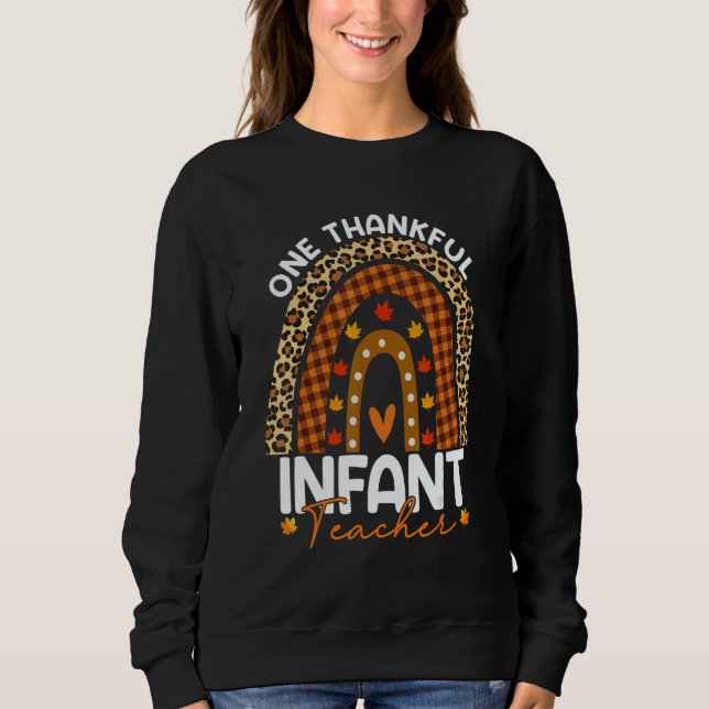 Thanksgiving Rainbow Leopard One Thankful Infant T T Shirt (Framsida)