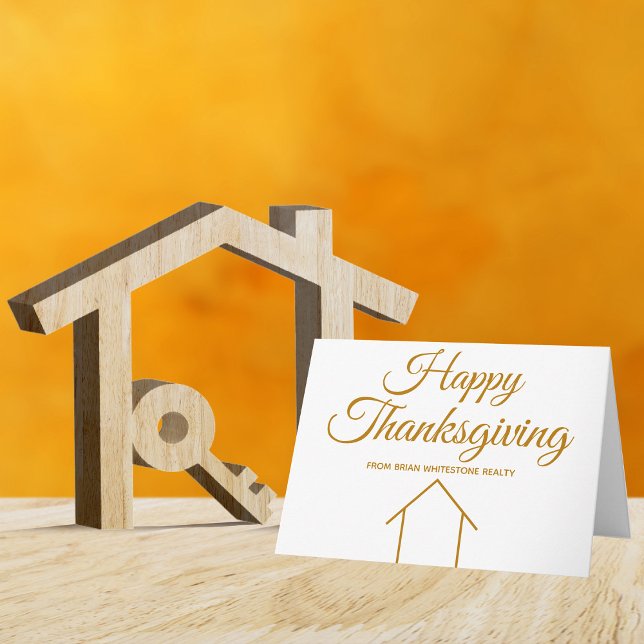 Thanksgiving Real Gods Company Guld Corporation Kort (Skapare uppladdad)