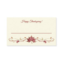 Thanksgiving Red Maple Löv & Swirls