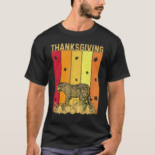 Thanksgiving Retro Jaguar Matching Family Pajamas T Shirt