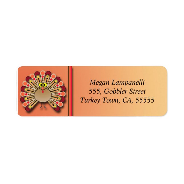 Thanksgiving Returadress Etikett (Framsidan)
