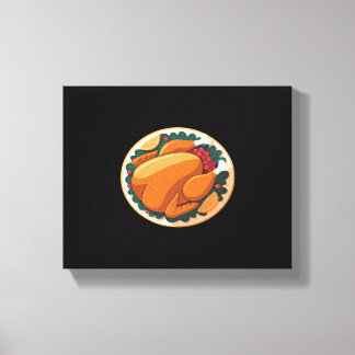 Thanksgiving Roast Turkey - Festive Helgdag Feast Canvastryck