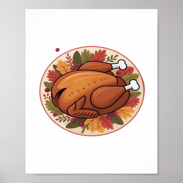 Thanksgiving Roast Turkey - Festive Helgdag Feast Poster (Framsidan)