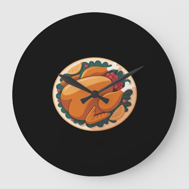 Thanksgiving Roast Turkey - Festive Helgdag Feast Stor Klocka (Framsida)